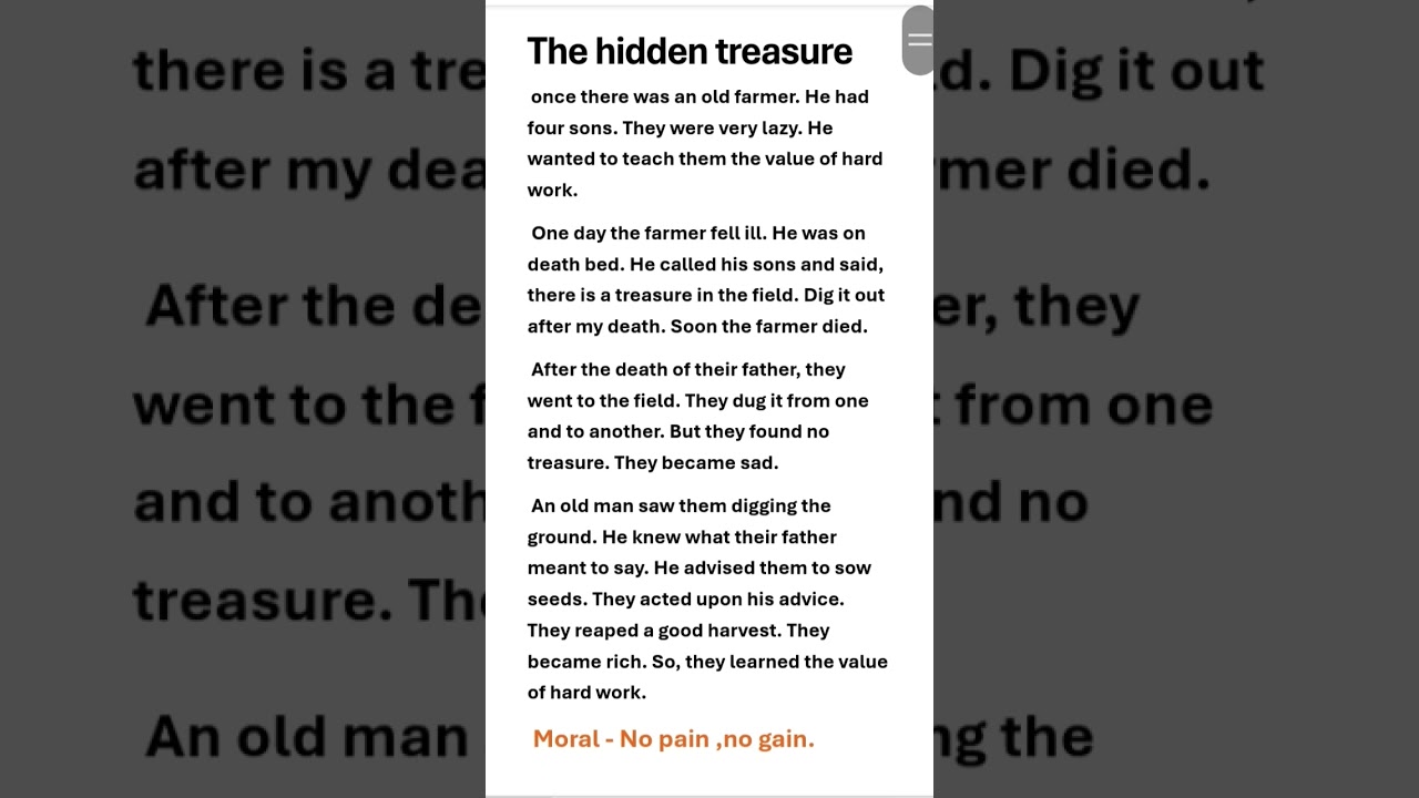 Story-The hidden treasure