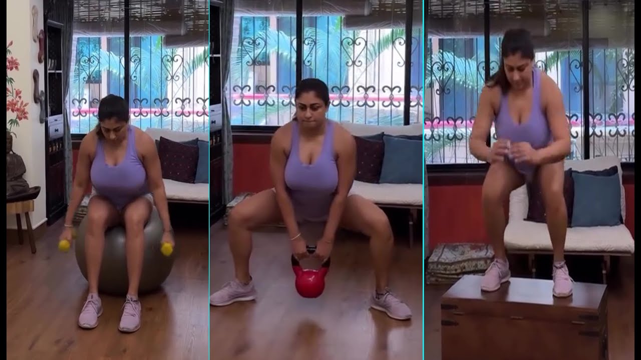ACTRESS MALAVIKA's LATEST STUNNING HOT WORKOUT AT HOME