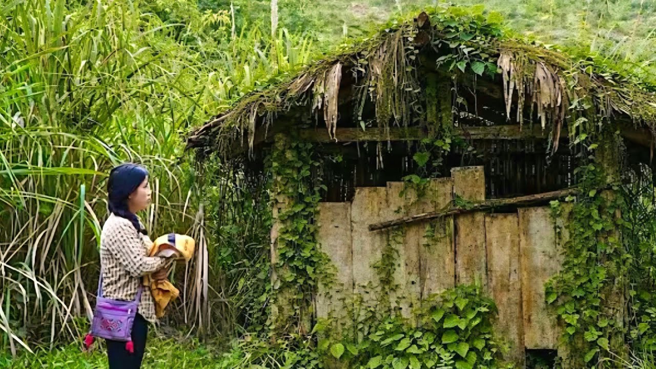 A single mother renovated an old house and stayed there overnight.