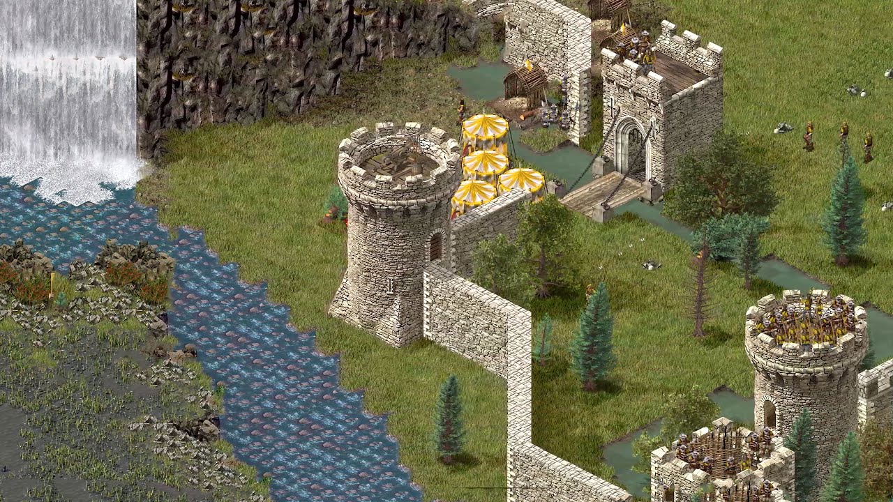 Stronghold 1 Definitive Edition - 1v1v1 Multiplayer Gameplay (PC/UHD)