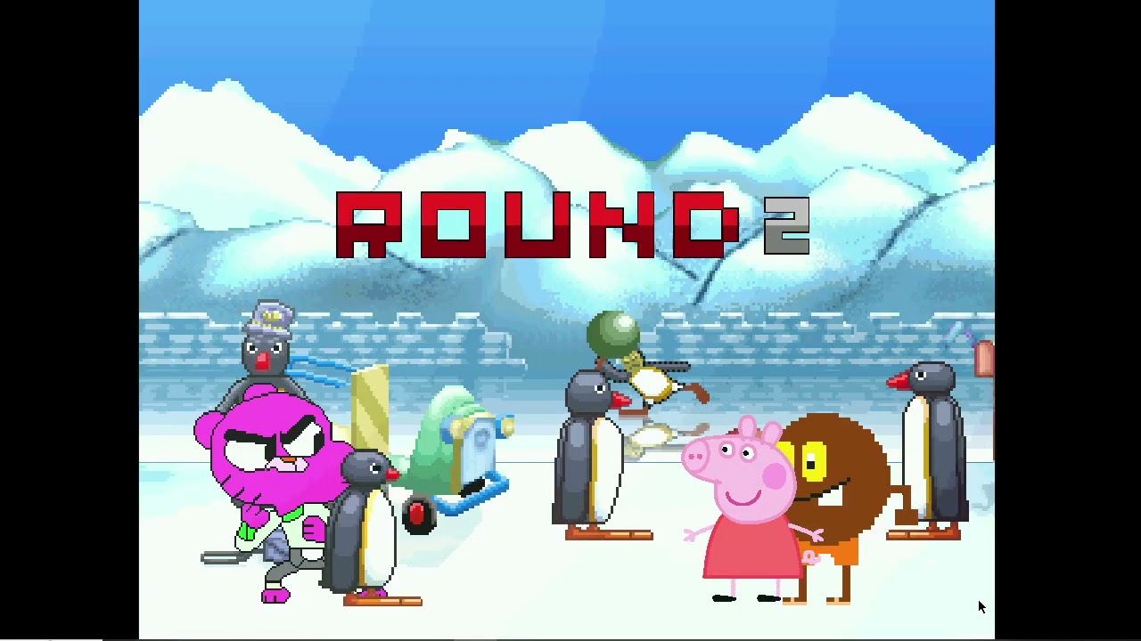 Karane MUGEN Battle #296: Pingu & Gumball Watterson vs Peppa Pig & Coconut Fred