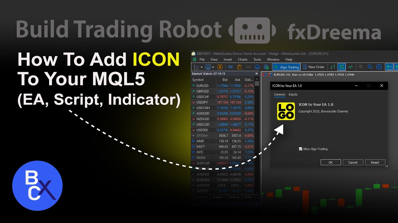 Build a forex EA by fxDreema - Add ICON To Your MQL5 Programme. (EA, Script, Indicator) #mql5ea