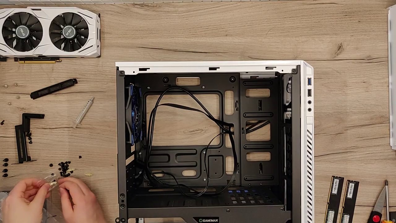 Процесс сборки пк в корпус GAMEMAX H603 White.