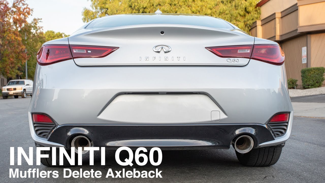 Extreme Online Store 2017-Present Infiniti Q60 Muffler Delete Axle-Back Factory Mid-Pipe Exhaust