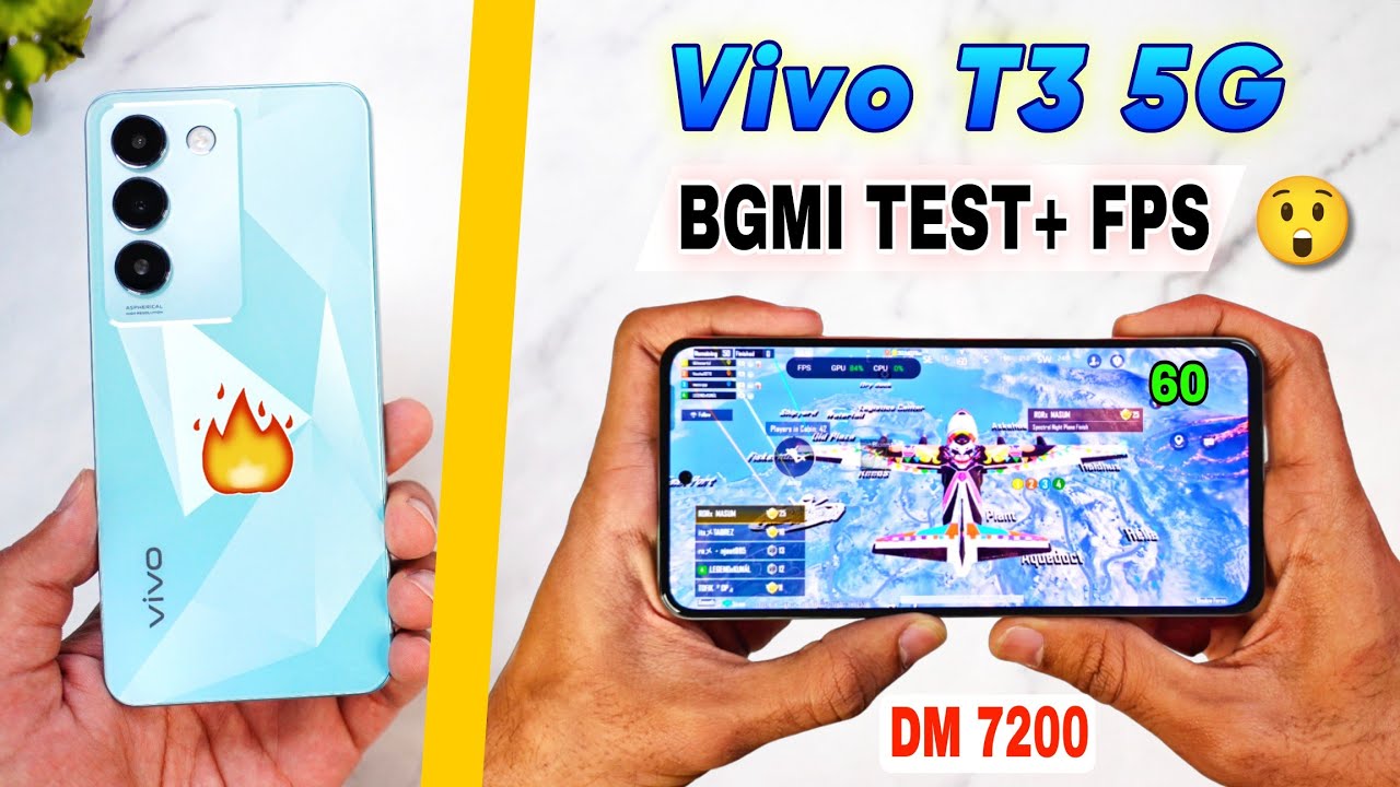 Vivo T3 5G Bgmi Pubg Test, Bgmi Graphics Settings, gyro ? | Vivo t3 5g Bgmi Battery drain test