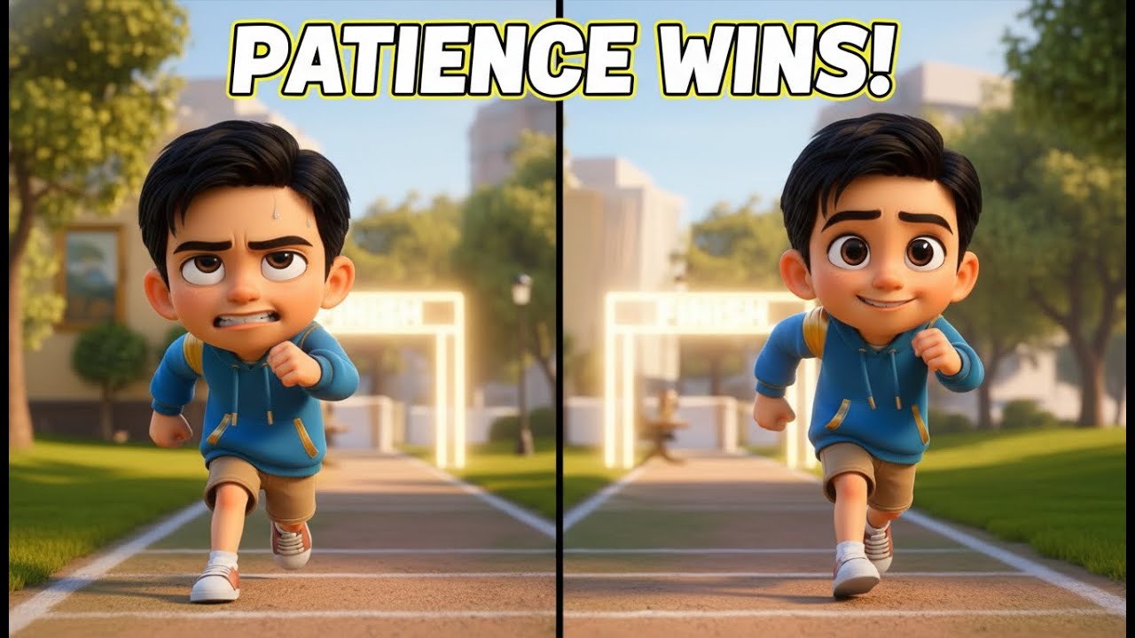 👉 The Kid Who Learned Patience and Won the Race 🏃‍♂️ | Moral Story for Kids #childrenstories
