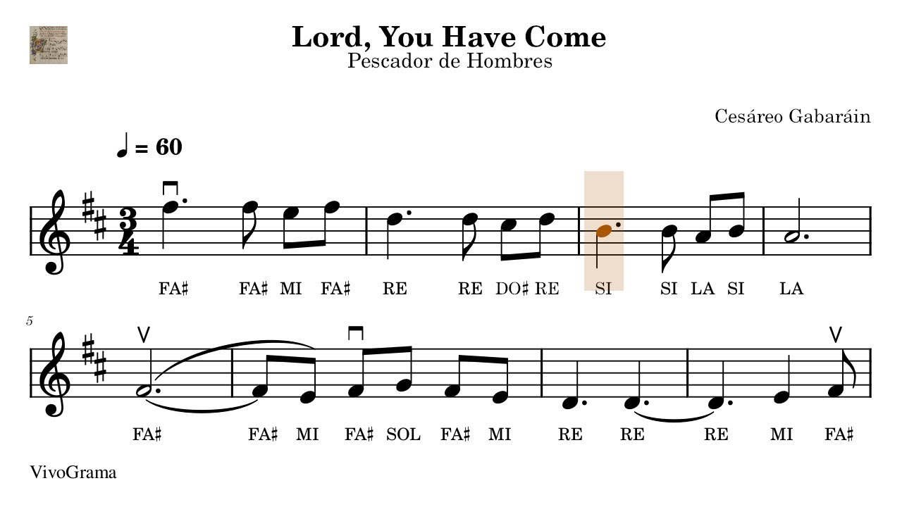 🎼 Lord, You Have Come / Pescador de Hombres - Partitura Fácil Violín. Práctica Tempo Progresivo