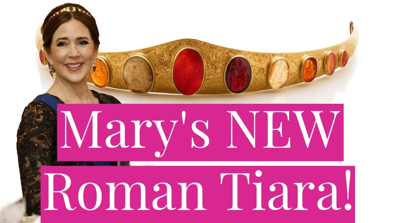Queen Mary's NEW Roman Style TIARA! Mary Mines Vaults, Finds Queen Caroline Amalie's Gold Diadem