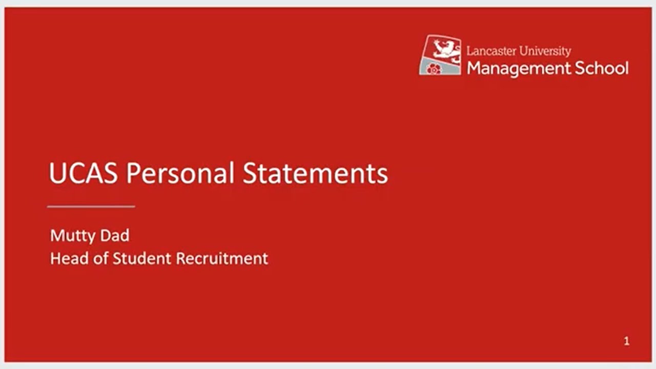 Writing your UCAS Personal Statement