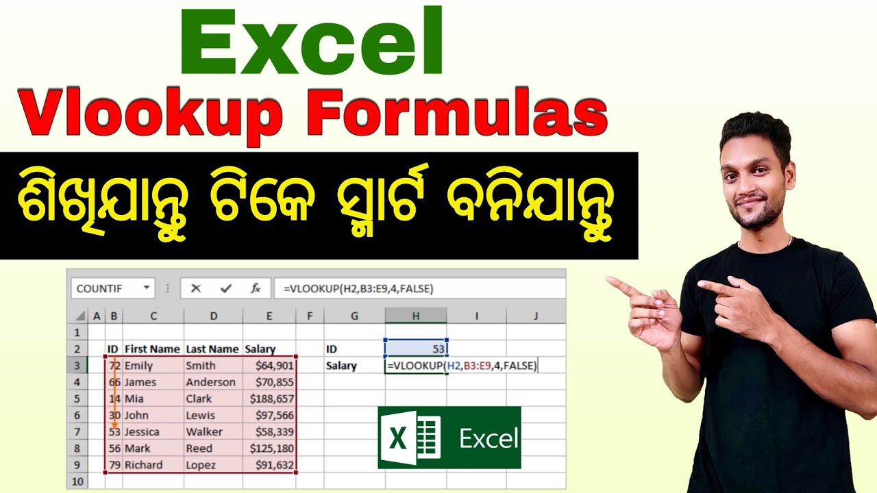 MS Excel - Vlookup in Excel Use Tutorials - How To Use VLOOKUP In Excel Tips and Tutorials Odia
