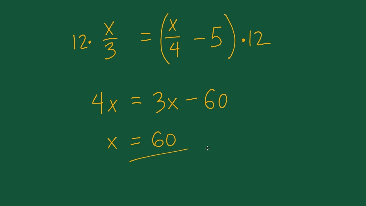 Learn Algebra - Video 11 - How to Solve Equations with Fractions and Decimals