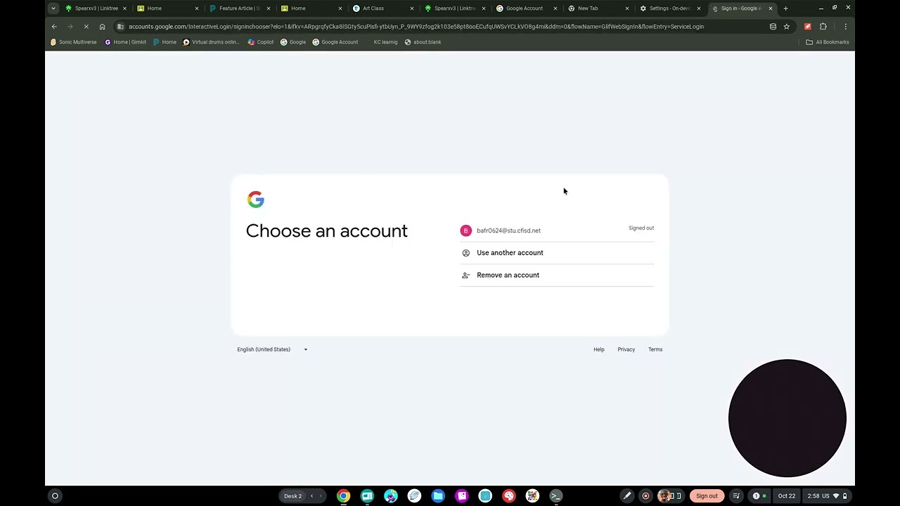 how to add your google account to school chromebook