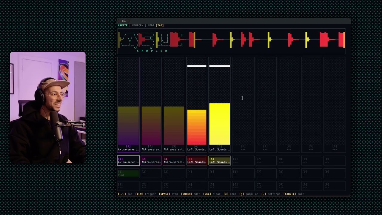 Cooking a crazy beat on Meiji Sampler + Tracklib