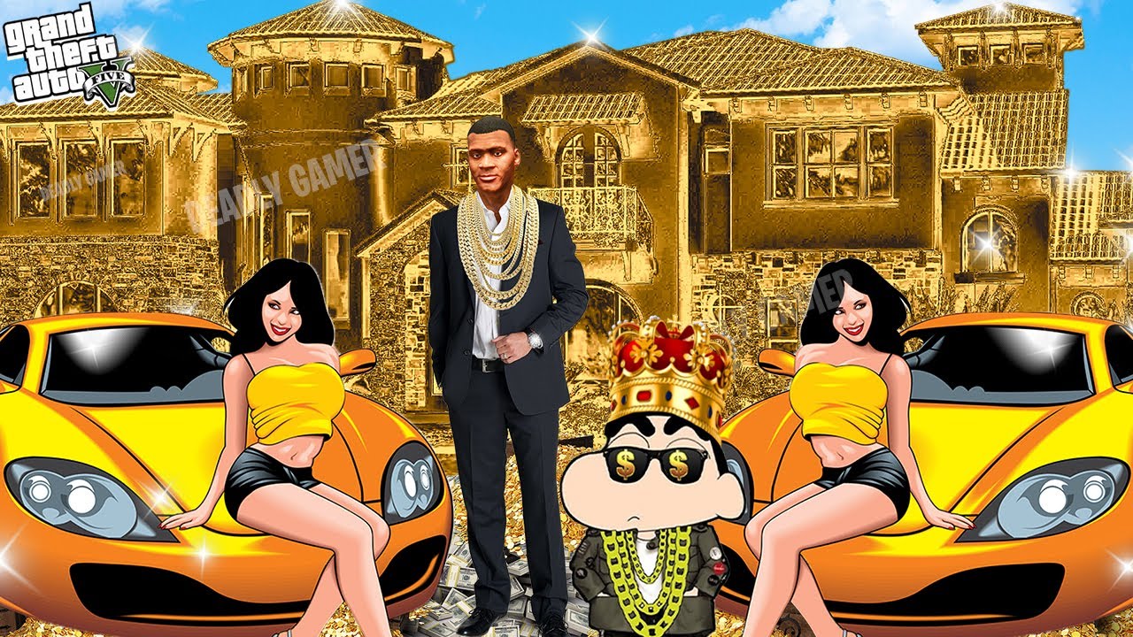 SHINCHAN TOUCH ANYTHING BECOME GOLD || EVERYTHING IS FREE IN GTA 5