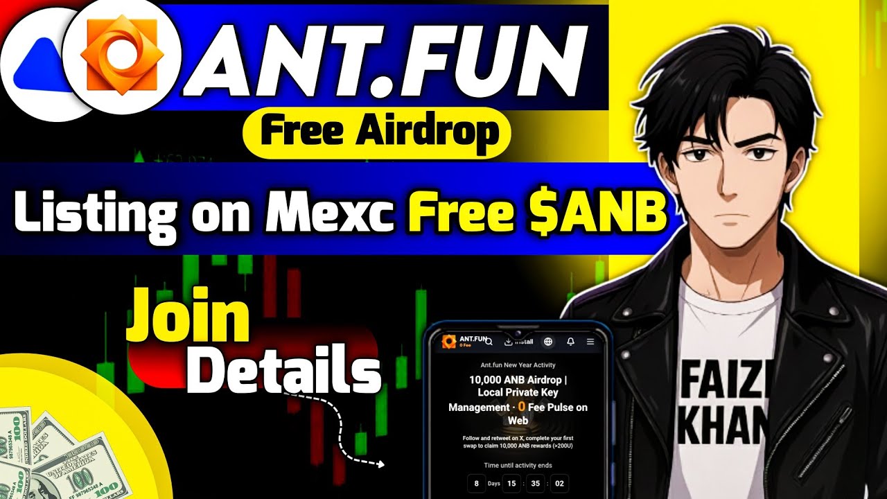 Ant.Fun Airdrop Joining Details | Earn UpTo 10000 $ANB Coin Free | Don't Miss It's Free