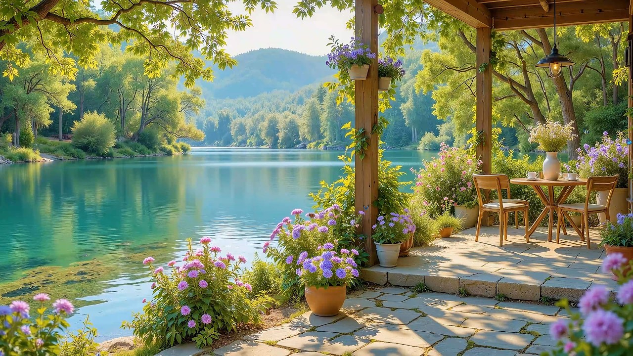 Calm Spring Morning Ambience 🍃 Soft Piano Music with Bird Singing for Relaxation