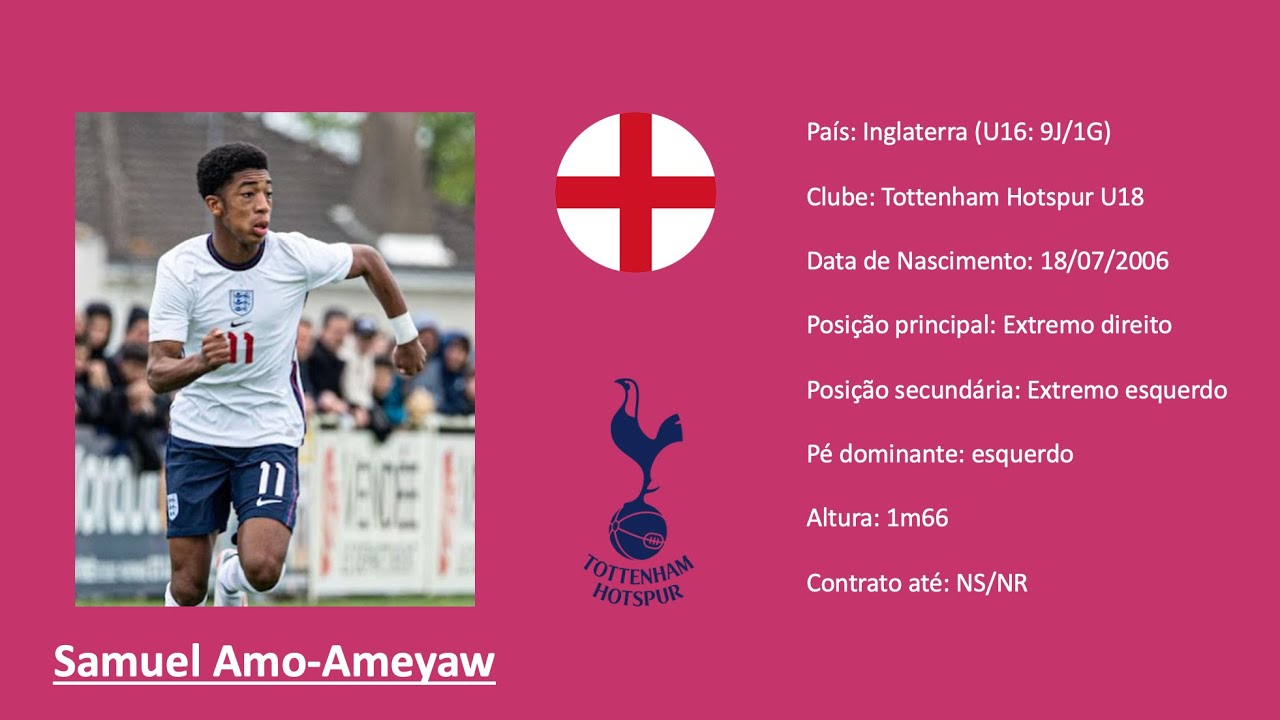 Samuel Amo-Ameyaw (Tottenham Hotspur) footage vs France & Netherlands U16
