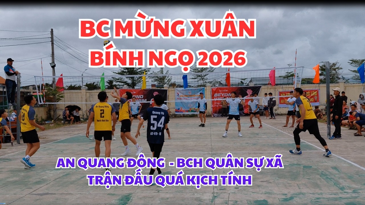 TRẬN BÓNG QUÁ ĐẲNG CẤP  - AN QUANG ĐÔNG - BCH QUÂN SỰ XÃ, SET 1. #tranvanchanh #bongchuyen