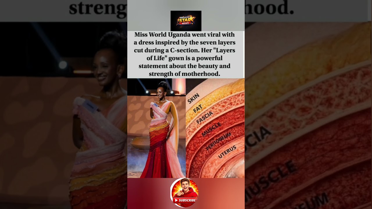 Miss Uganda's dress pays tribute to C-section moms 😳👗