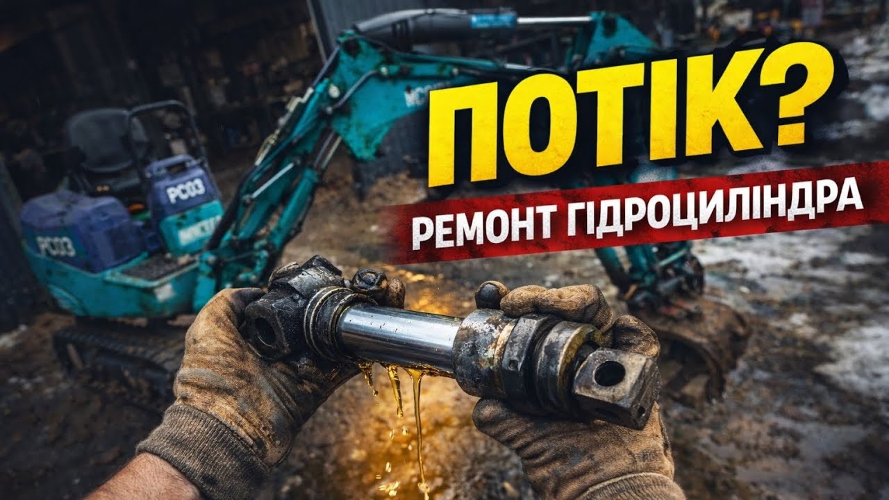 Потік гідроциліндр! Ремонт мініекскаватора СВОЇМИ руками 