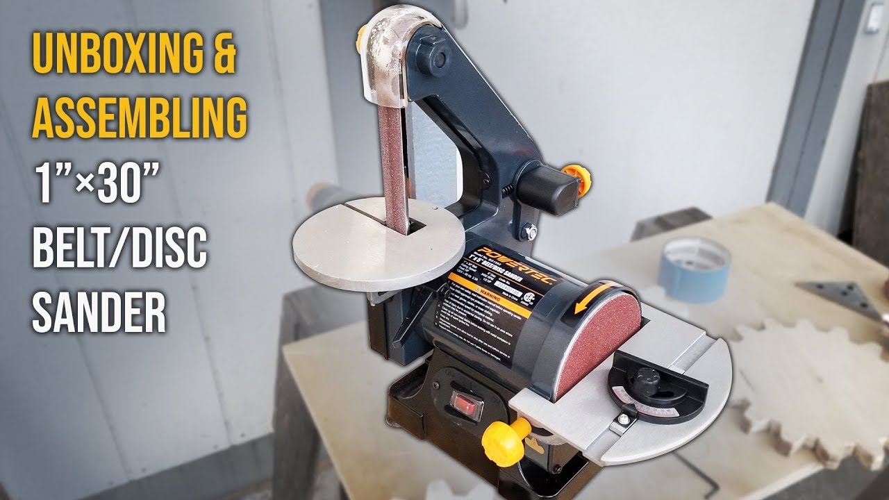 Unboxing and Assembling a PowerTec 1x30 Belt/Disc Sander