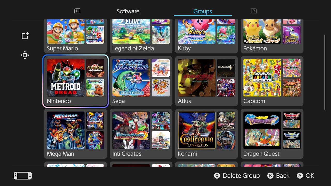 My Nintendo Switch Library with over 200 games