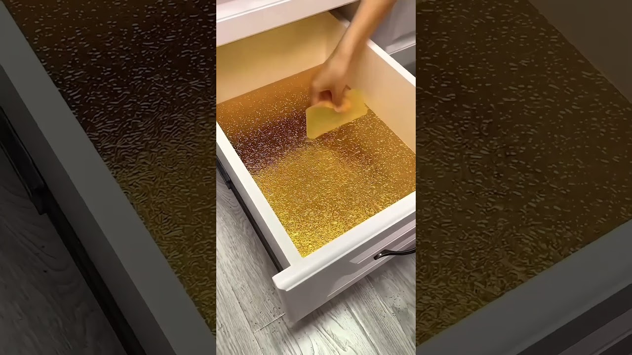 Luxury Golden Aluminium Kitchen Wallpaper | Waterproof Self Adhesive Sticker Sheet for Walls &part88
