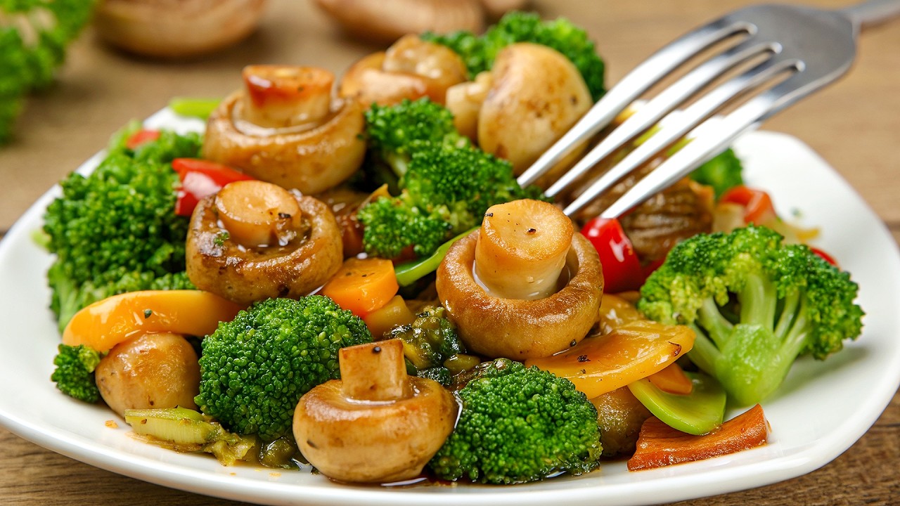 Brokkoli mit Champignons wurde noch nie so köstlich zubereitet! Geheimrezept aus Restaurants!