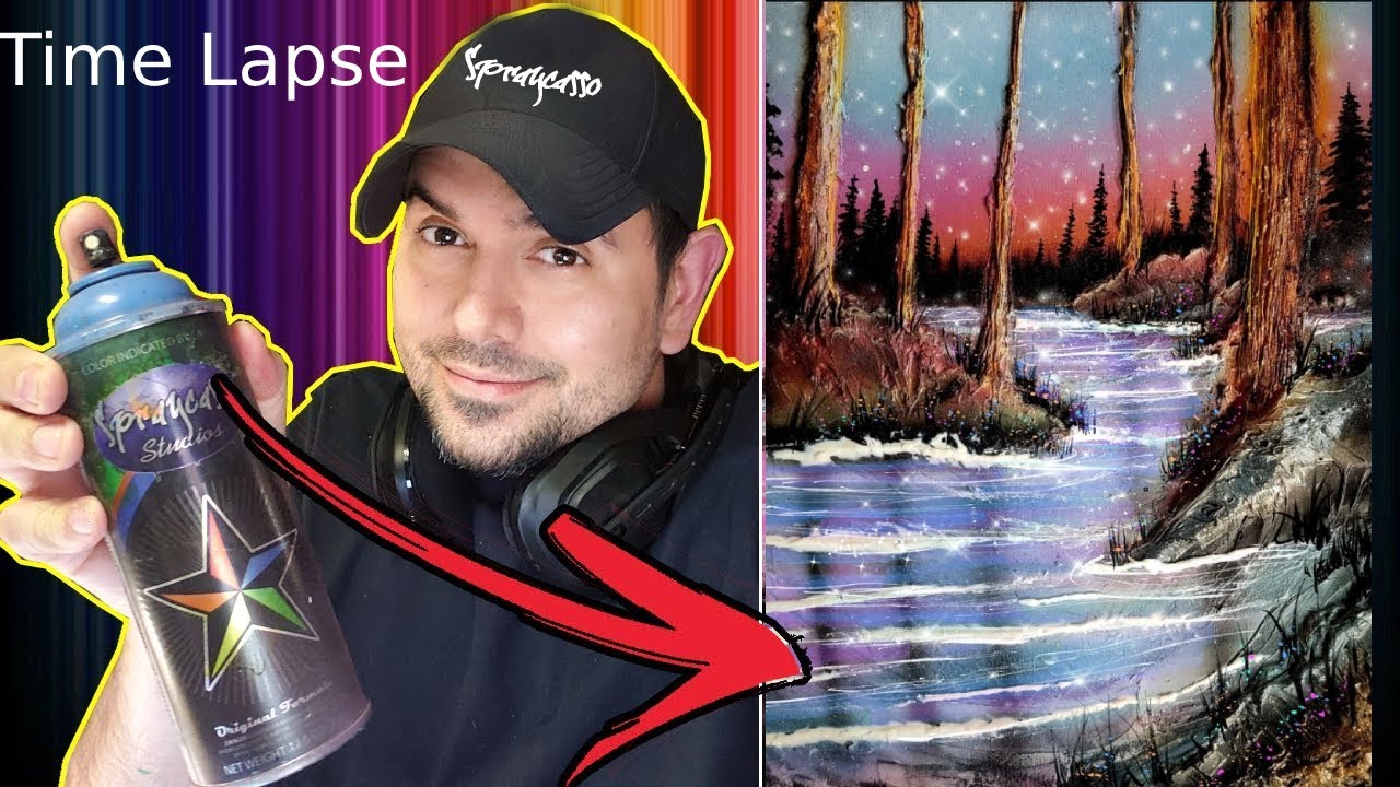 3D - technique -Time Lapse- Spraycasso Spray paint Tutorial