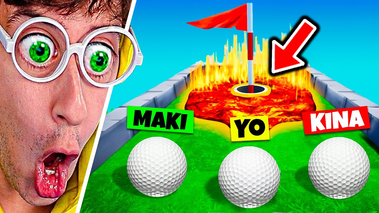 99% IMPOSIBLE ⛔ HOYO TROLL vs HERMANO y NIÑA 😂⛳! (Golf it) - TEKENDO