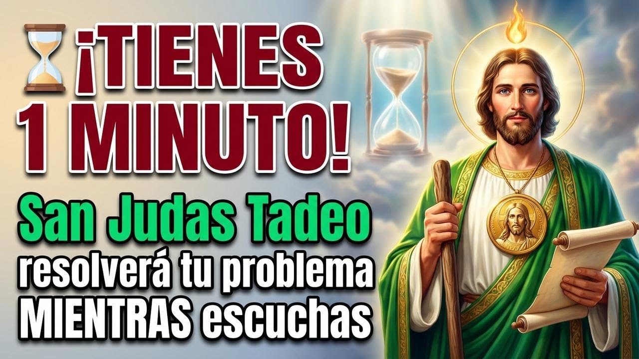 ⏳ ¡TIENES 1 MINUTO! San Judas Tadeo resolverá tu problema MIENTRAS escuchas.
