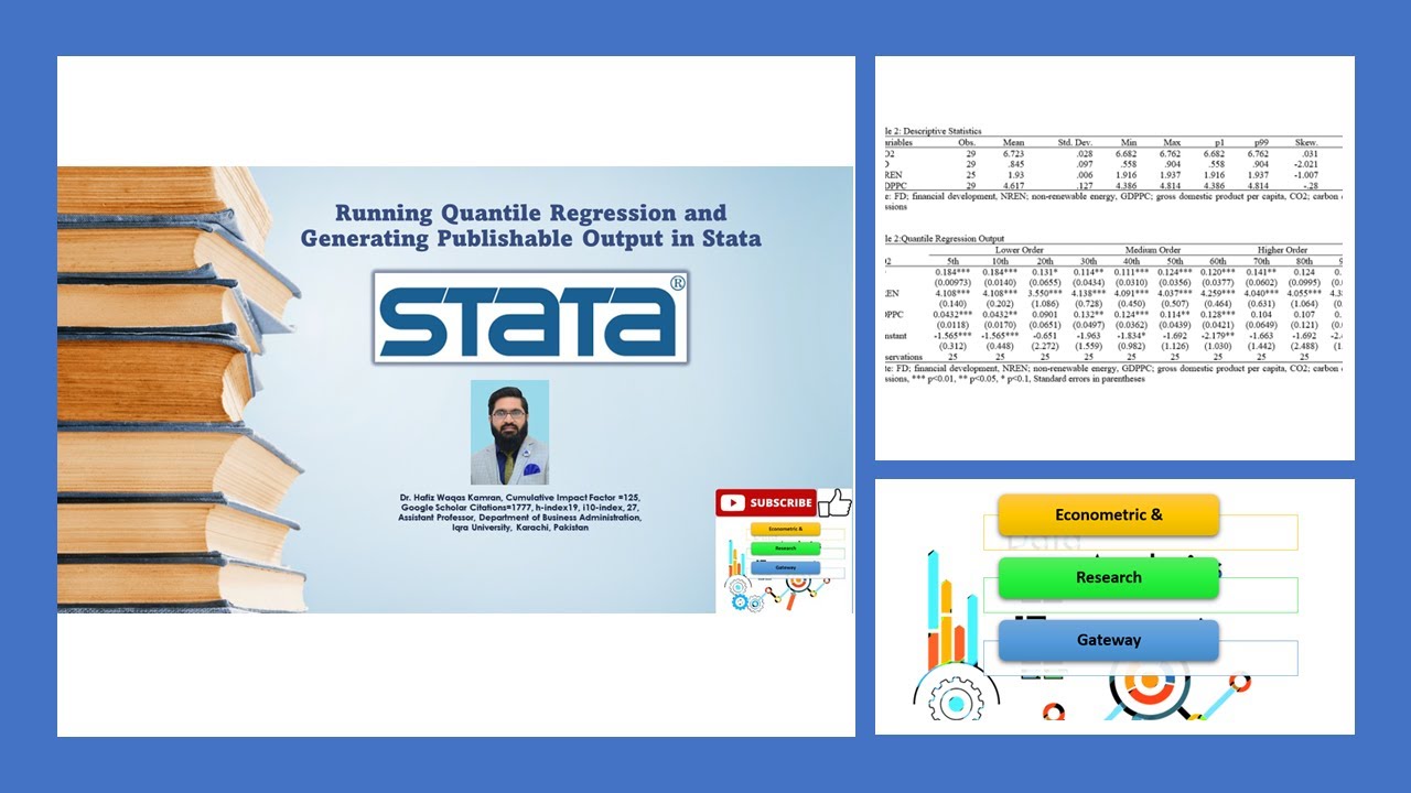 Running Quantile Regression and Generating Publishable Output