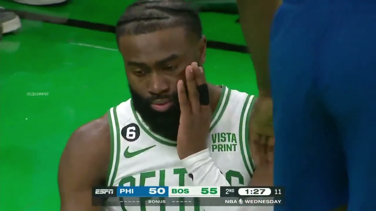 Tatum almost BREAKS Jaylen Brown's Jaw 😬