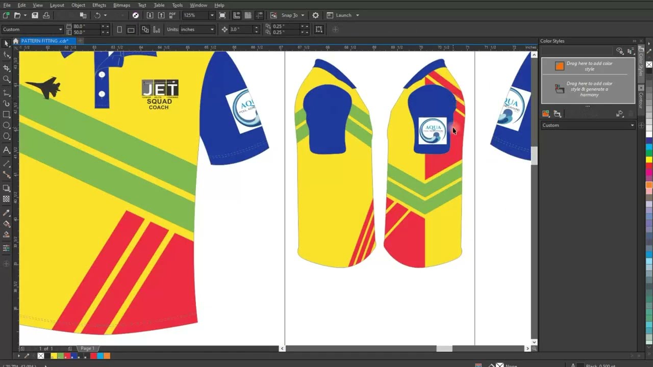HOW TO PATTERN FITTING | CORELDRAW  |  SUBLIMATION