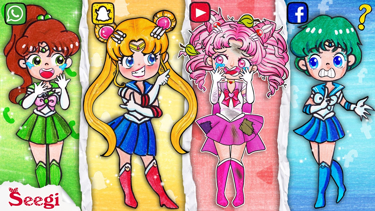 💖 Paper DIY 💖 ¡De Desastre a Hermosa! Cambio de Look para Chibi Usa 😍😍