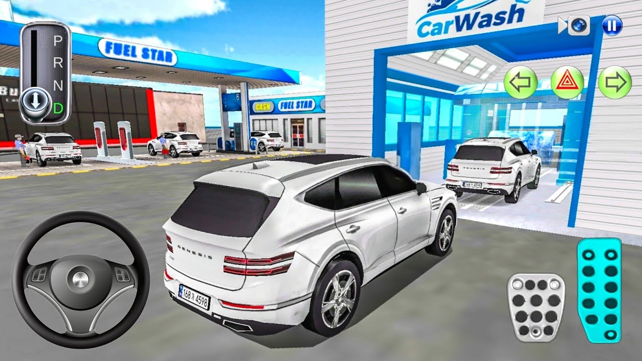New Hyundai Genesis SUV car Wash & Gas Station Game - 3D Driving Class 2024 - best Android gameplay