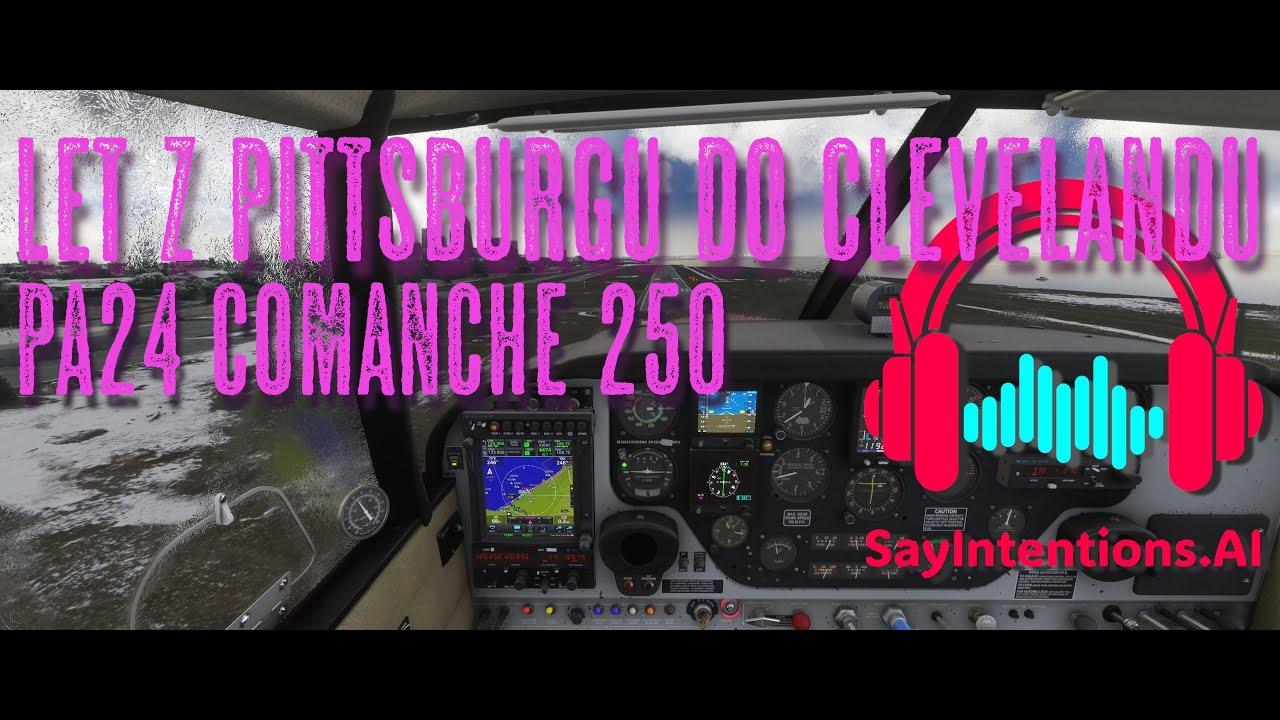 Zmrzneme tentokrát? ✈️🥶Z Pittsburgu do Clevelandu s Piperem PA24 Comanche 250, SayIntentions ATC.