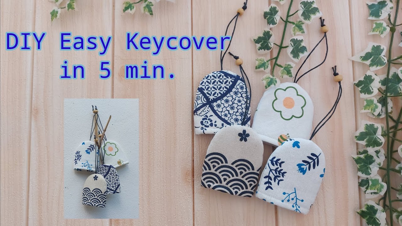 DIY Easy Keyvover in 5 min. How to sew basic keycover. How to make easy keycover in 5 min.