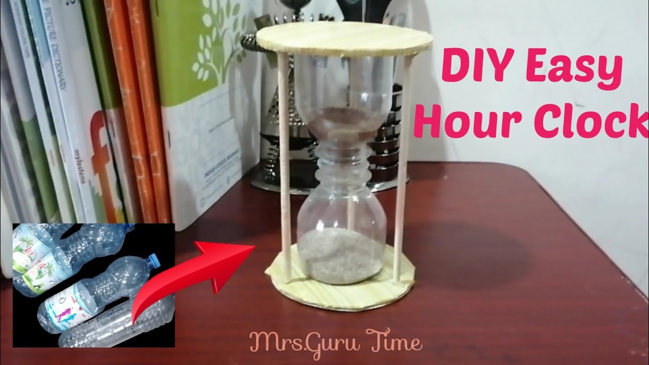 How to Reuse Plastic Bottles | Easy Plastic Bottle Hour Clock | DIY Plastic Bottle Craft Ideas