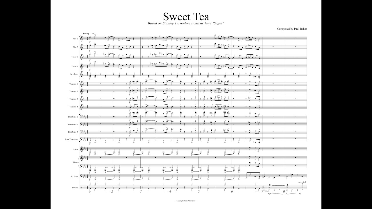 Sweet Tea - Grade 3 Swing by Paul Baker