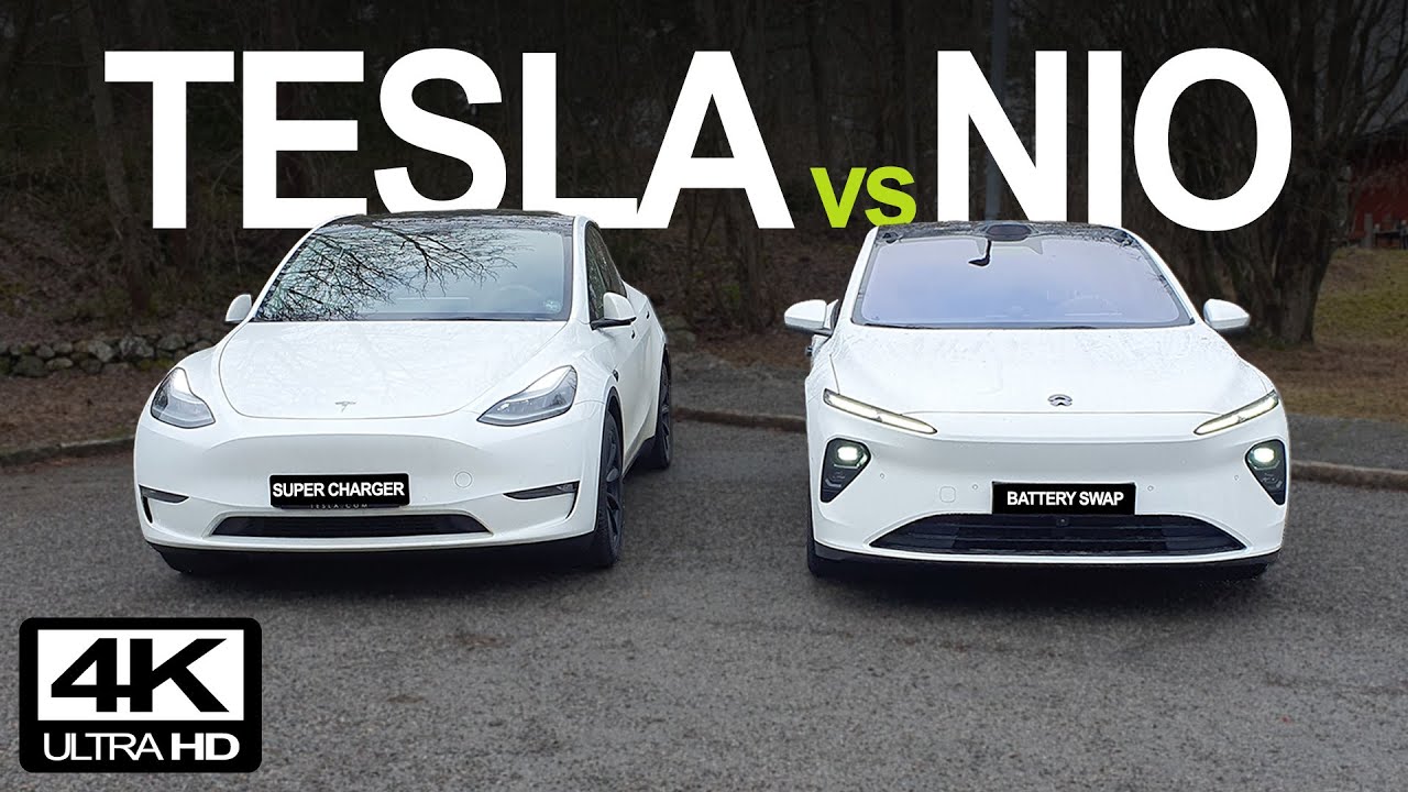 Лицом к лицу: Model Y против Nio ET7 — ЗАМЕНА АККУМУЛЯТОРА или СУПЕРЗАРЯДКА в поездке?