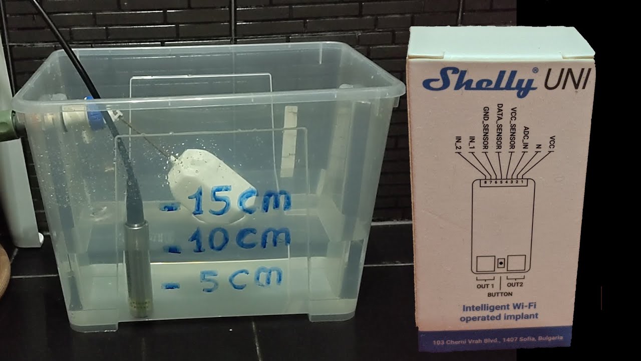 Shelly Uni : مراقبة مستوى الماء في الخزان من خلال الهاتف الذكي