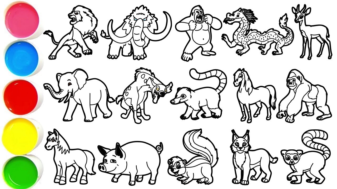 Draw 15 Amazing Animals in Minutes - Lion, Mammoth, Gorilla, Dragon, Deer, Elephant, Hyena & others