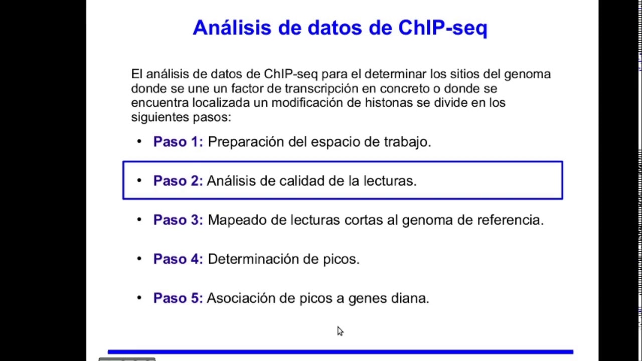 Análisis de datos de ChIP-seq: bowtie2, macs2 y ChIPseeker