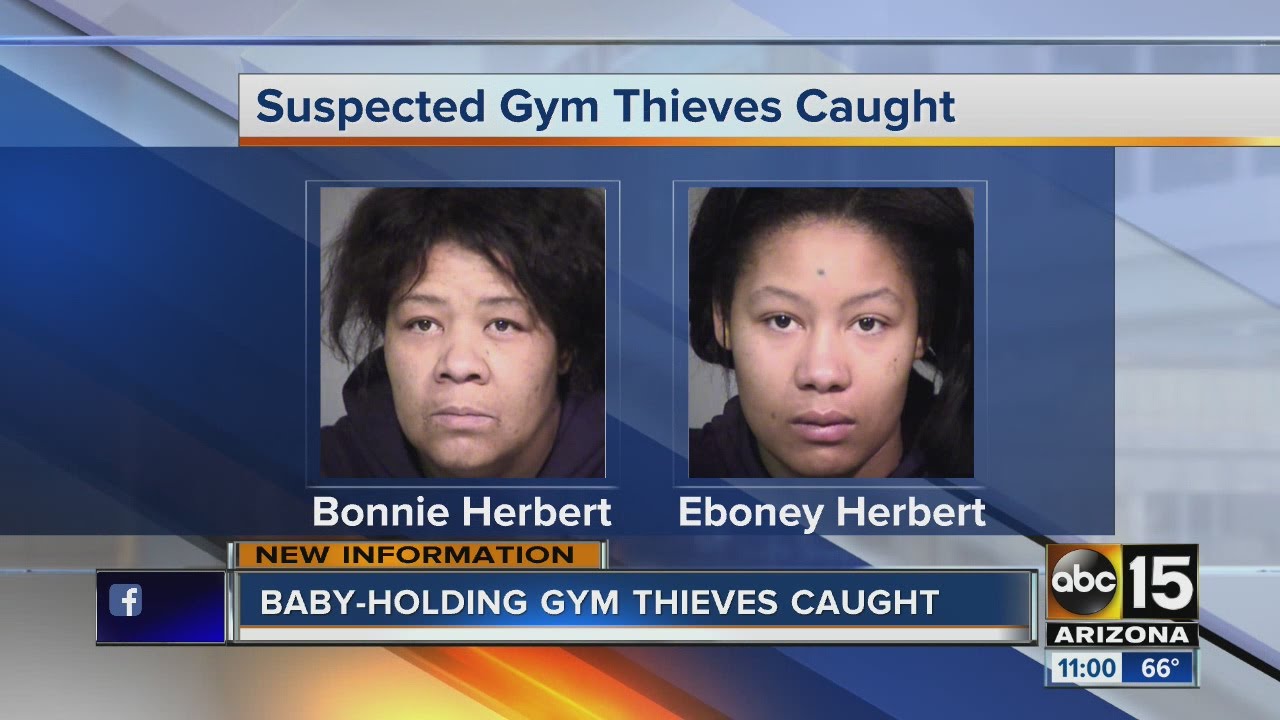 Alleged baby holding gym thieves arrested in Phoenix