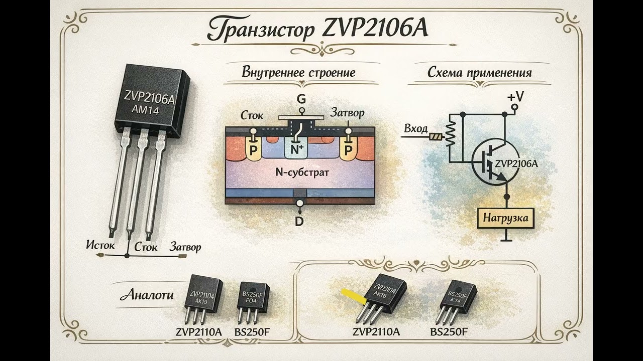 MOSFET транзистор   ZVP2106A