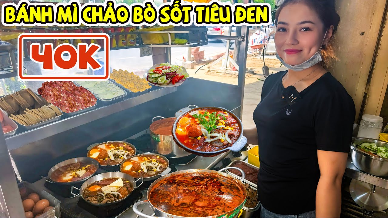 Bánh Mì Chảo Bò Sốt Tiêu Đen 40K Của Em Gái Người Hoa Ngày Bán 200 Chảo