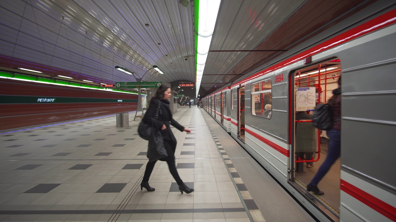 Czech Republic, Prague, metro ride from Nemocnice Motol to Petřiny