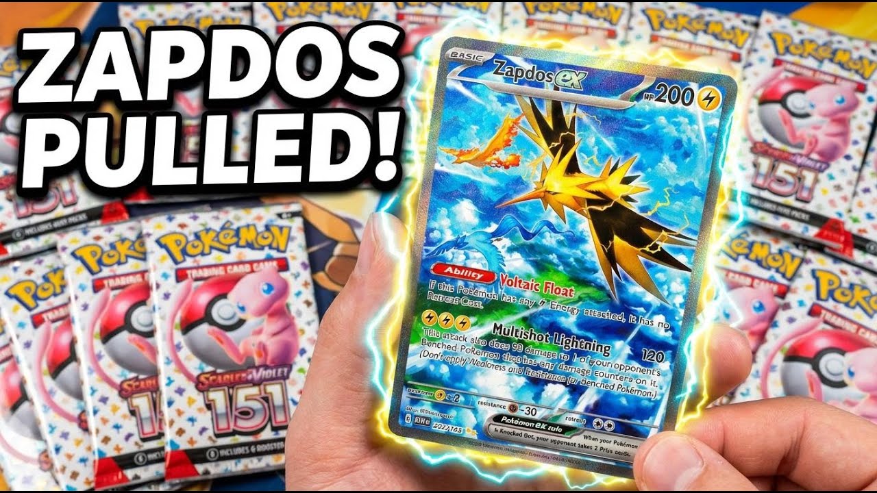 I PULLED Zapdos ex Special Illustration Rare! - Pokemon 151 - 4 packs