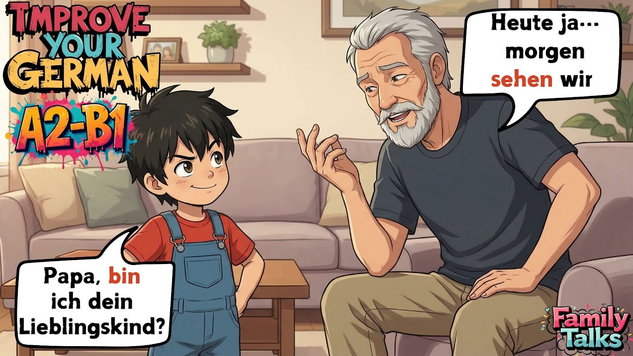 Speak German with Family 👨‍👦🇩🇪 | 10 Easy Father–Son Conversations ✨
